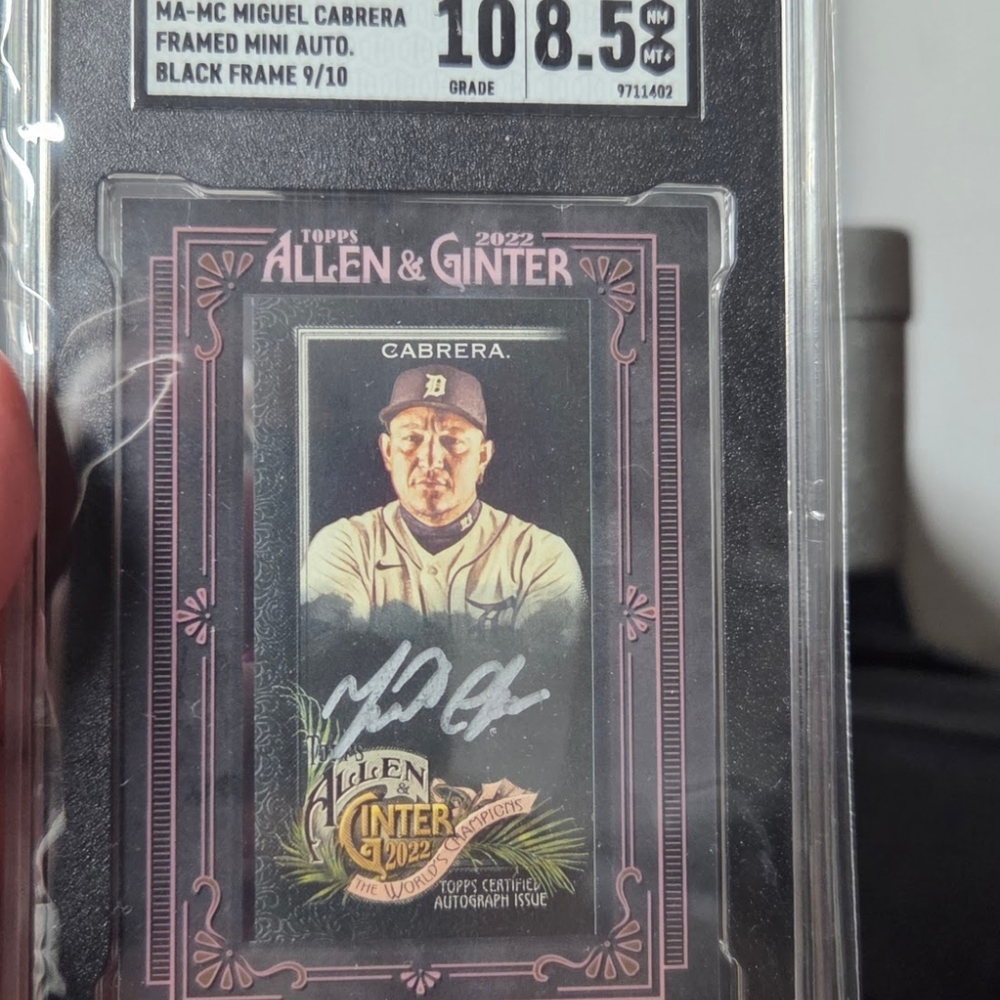 Miguel Cabrera Framed Mini Autograph Card